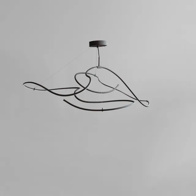 101-copenhagen-ghost-chandelier-big-burned-black-led-5m image 1