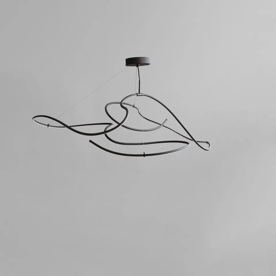 101-copenhagen-ghost-chandelier-big-burned-black-led-5m image 1