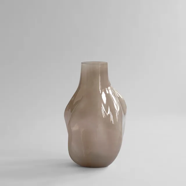 101-copenhagen-bakku-vase-big-glasvase-smoked-desert-mundgeblasen image 1