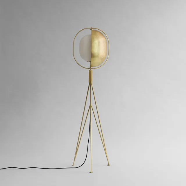 101-copenhagen-pearl-stehleuchte-messing-opalglas image 1