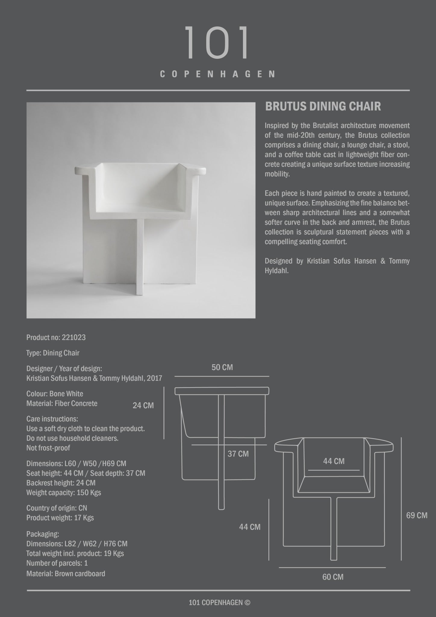 101-copenhagen-brutus-essstuhl-bone-white-fiberbeton image 7
