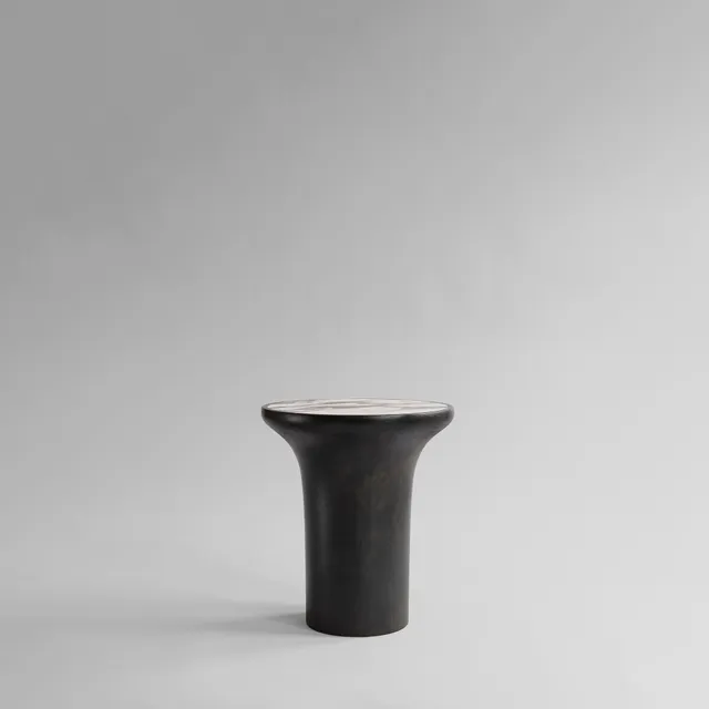 101-copenhagen-trumpet-table-tall-beistelltisch-calacatta-marmor image 1