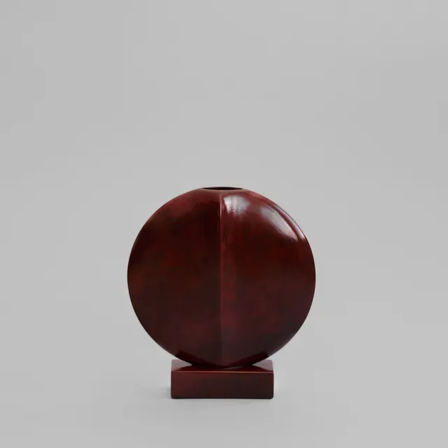 101-copenhagen-guggenheim-vase-mini-maroon-keramik image 1