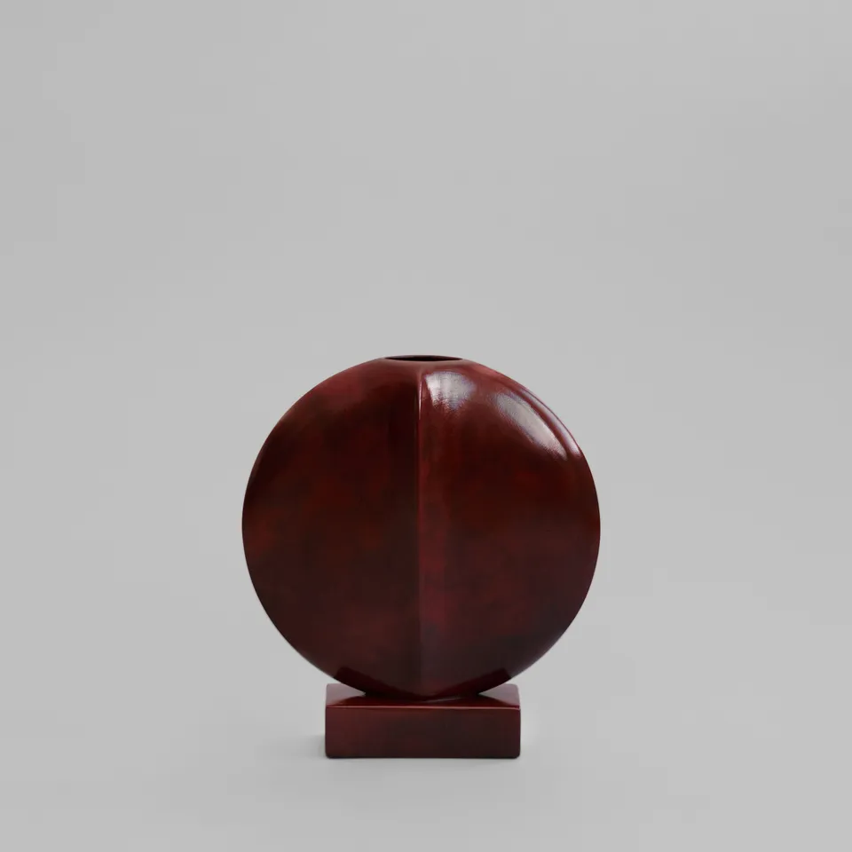 101-copenhagen-guggenheim-vase-mini-maroon-keramik image 1