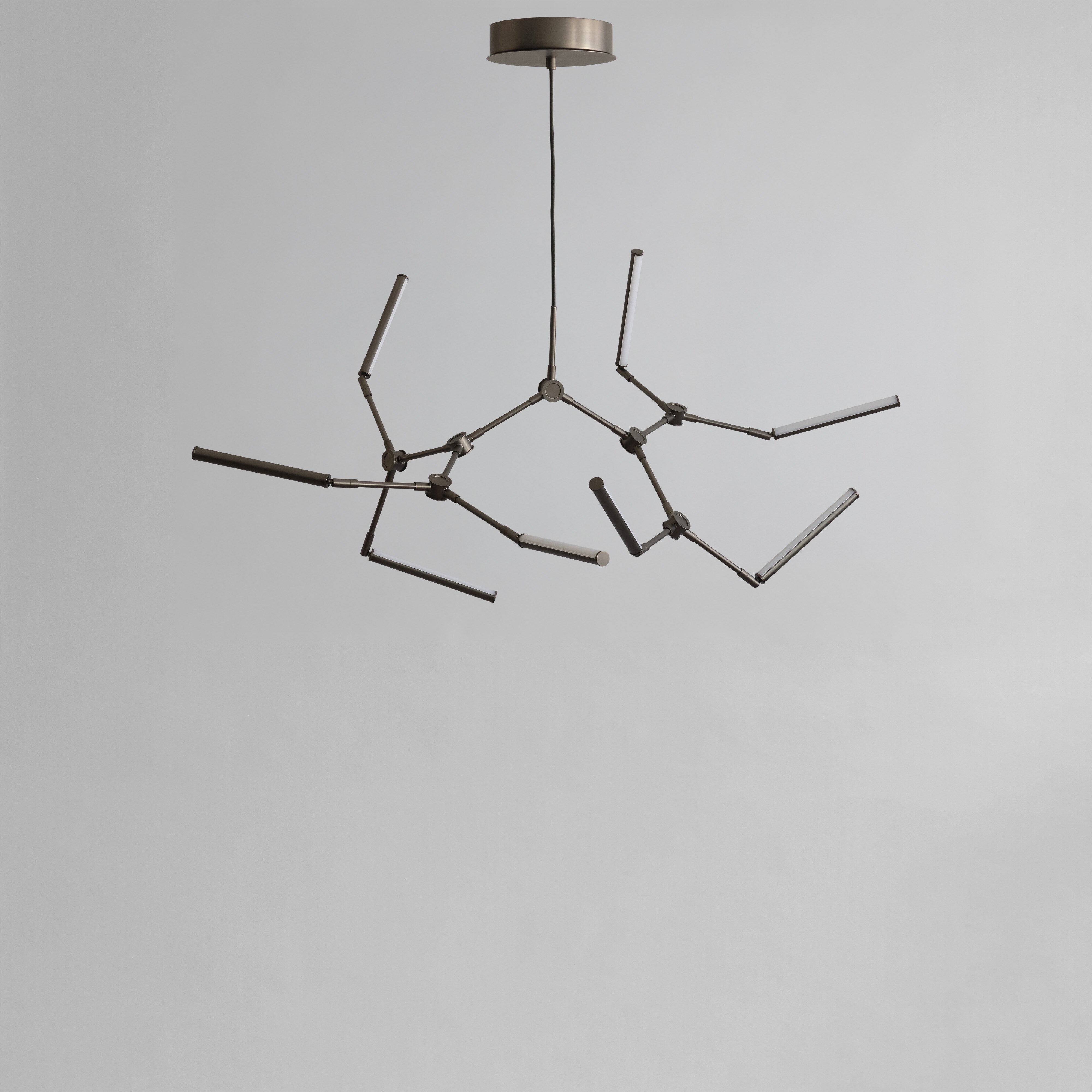101-copenhagen-stick-chandelier-mini-bronze-led-kronleuchter image 1