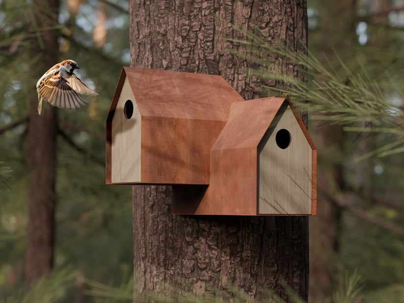 frederik-roij-outdoor-noaste-noaber-vogelhaus-cortenstahl image 2
