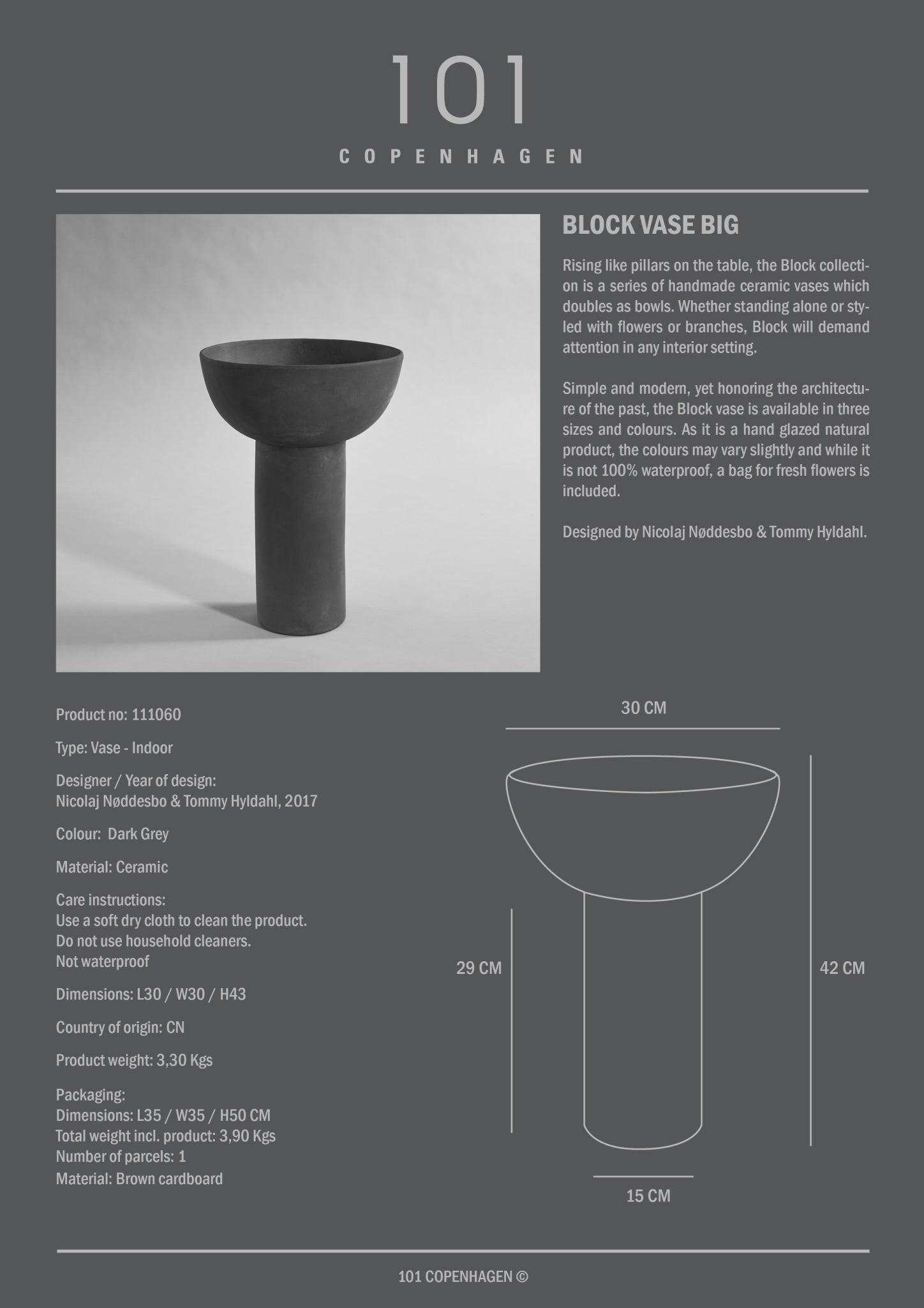 101-copenhagen-block-big-vase-dark-grey-keramik image 6