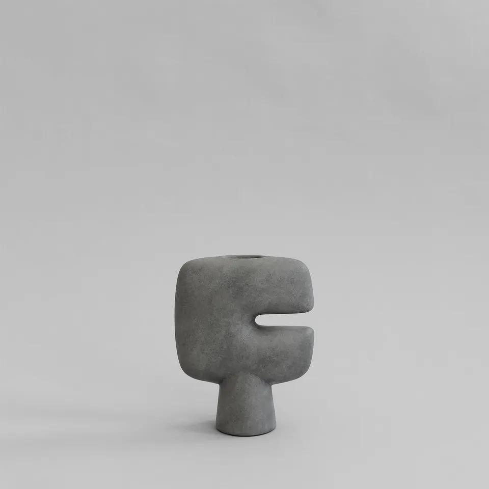 101-copenhagen-tribal-vase-mini-vase-dunkelgrau-keramik image 1