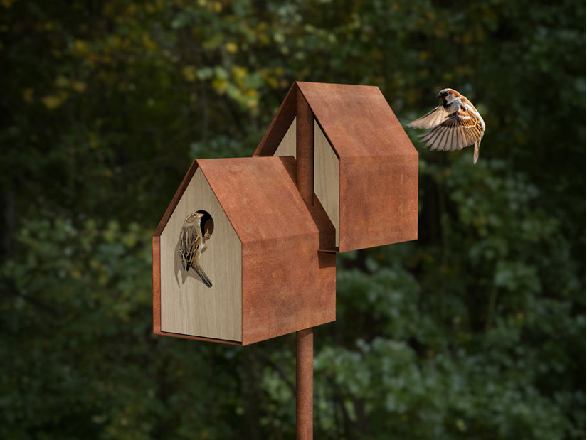 frederik-roij-noaste-noaber-vogelhaus-cortenstahl image 2