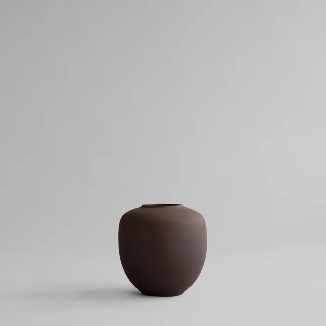 101-copenhagen-sunao-vase-medio-chocolate-brown image 1