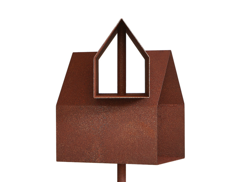frederik-roij-size-matters-vogelfutterhaus-cortenstahl-mit-stange image 3