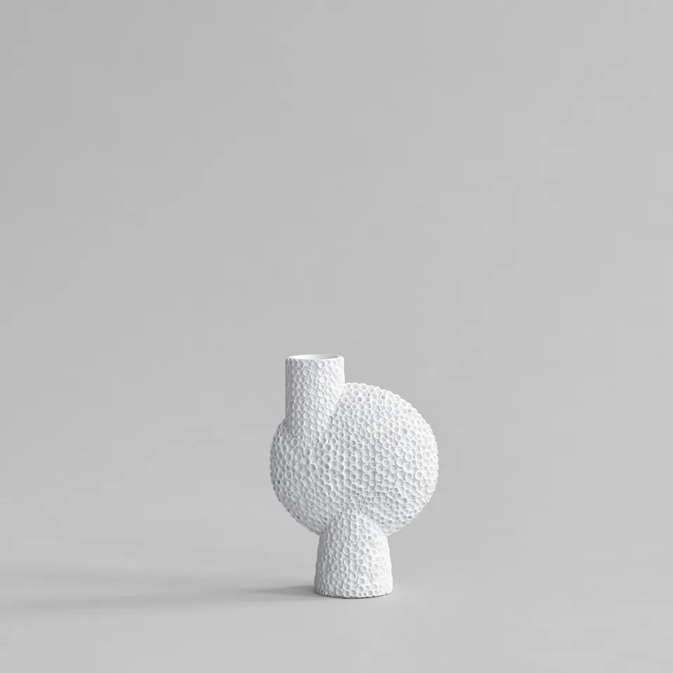 101-copenhagen-sphere-bubl-shisen-medio-vase-bone-white image 1