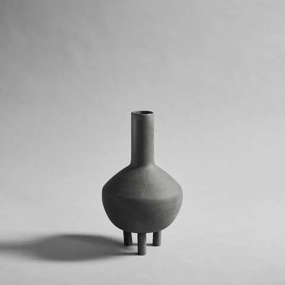 101-copenhagen-duck-vase-fat-keramik-dunkelgrau image 1